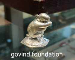 Silver rat ganapati rat in pure silver 1.5 inches