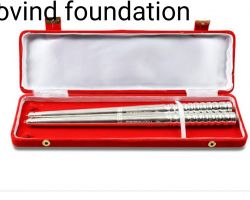 Silver dandiya sticks pure silver dandiya 9 inches