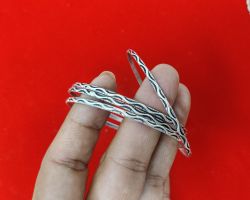 Silver bangles set of 4 pure silver designer light weight bangles