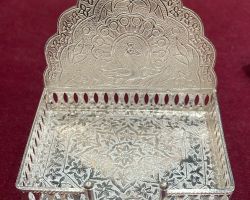 Silver singhasan 9cm pure silver throne chandi ka singhasan