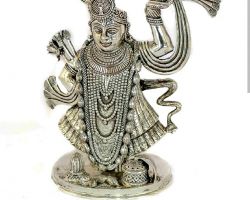 Silver Shrinathji 5 inches pure silver shrinathji idol