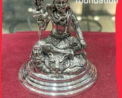 Silver shiv idol 4 inches pure silver shiv statue