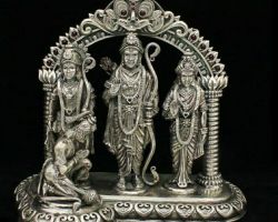Ramdarbar idol in pure silver 9 inches pure silver Ramdarbar murti