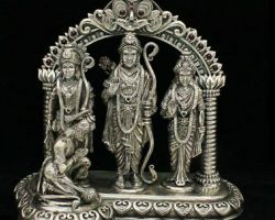 Sterling Silver Ramdarbar idol in pure silver 9 inches pure silver Ramdarbar murti