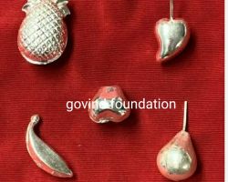 Pure silver fruits 5 piece chandi ke fal