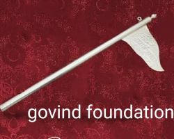Silver flag 6 inches pure silver hindu dhwaj chandi ka jhanda