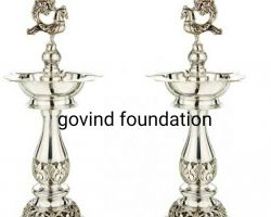 Silver Lamp diya 12 inches pure silver Diya lamp