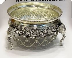Silver Serving bowl Silver Urli antique design Silver bowl Urli