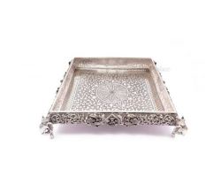 Silver Tray 14×9 inches pure silver Serving Tray