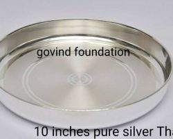 Silver Thali 10 inches Pure silver Deep Plate Traditional Thali