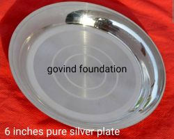 Silver Plate 6 inches pure silver plate