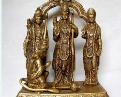 Panchdhatu Ramdarbar idol 12 inches Ramdarbar in panchdhatu