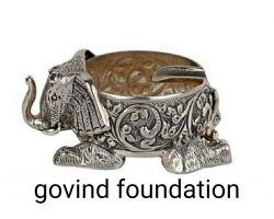 Sterling silver Ashtray Silver Elephant design pure silver Ashtray