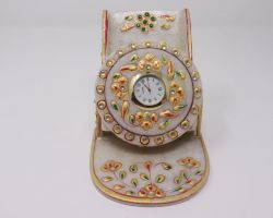 Table clock with card holder Marble table clock
