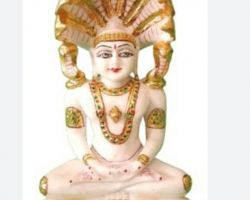 Parshwnath statue in Marble Stone 2 feet Shankheshwar Parshvanath Statue