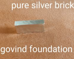 Silver Brick 100gm Pure Silver Brick  5×2.5 cm