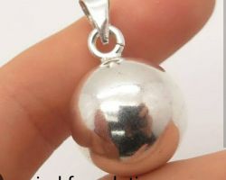 Silver Ball pendant 10mm pure silver ball pendant