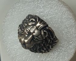 Silver Ring Lion face pure silver Ring