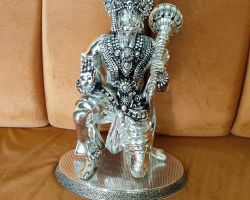 Silver Hanuman Idol 15 Inches Hanuman Statue in pure silver