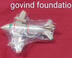 Silver Aeroplane Toy