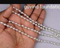 Silver Matar mala 108 beads Matar mala in pure silver