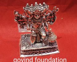 Silver Panchmukhi Hanuman idol 2.5 inches Panchmukhi Hanuman idol in pure silver