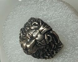 Lion Face Silver Ring Sterling silver Ring lion Face