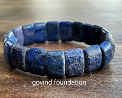 Lapis lazuli Bracelet broad design Natural Blue Lapis lazuli stone Bracelet