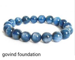 Blue Kyanite Bracelet 10mm Natural Kyanite stone bracelet