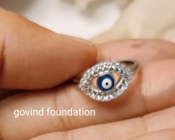 Evil eye Ring In Silver Evil eye Silver diomond Ring