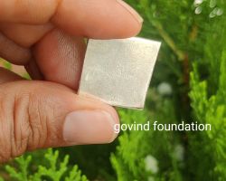Pure silver square piece 6gm 2×2cm Chandi ka chokor tukda