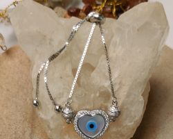 Evil eye Silver Bracelet with Pandora design