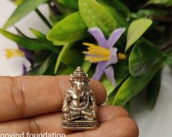 Silver Ganesh idol 3 cm Ganesh Murti in pure silver