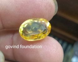Yellow supphire 7.5 Ratti Natural Pukhraj stone
