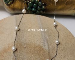 Silver Chain with pearl Pure Silver Pearl Necklace l