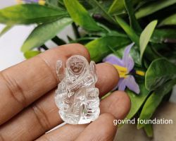 Crystal Saraswati idol 2.5cm Natural Sphatik Saraswati idol
