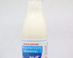 Milk protein shampoo 200 ml  brand seema govind pure herbal shampoo for rough hair