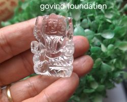 Sphatik kartikey idol 3cm Natural Crystal quartz Kartikey idol