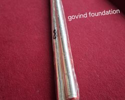 Silver Dandiya Sterling Silver coated Dandiya Sticks 11 inches