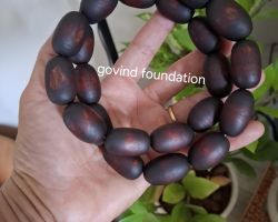 Original Tulsi Neckmala Big Beads Dark Brown Tulsi Neckmala 24 inches