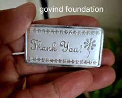 999 Silver Bar Thank you Silver Bar for Gift