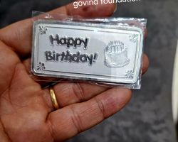 Pure Silver Bar Happy Birthday  Written Silver Bar Happy Birthday gift