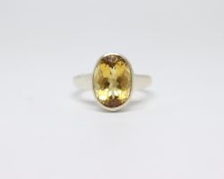 Pukhraj  with ring yellow sapphire with panchdhatu  ring