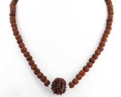 Rudraksh mala handmade 108 beads 5 mukhi single silver cap