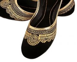 Jaipuri Mojri for women jaipuri juti Black embroidery Traditional juti