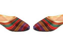 Jaipuri Mojri jaipuri juti for women cherry