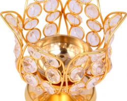 Brass Deepak Lotus design