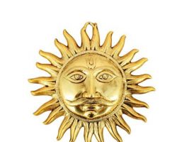 sunface hanging brass Surya face door hanging