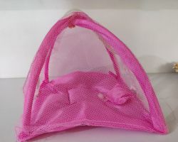 Laddu gopal net bed  pink color