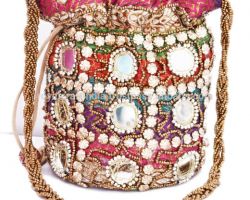 Potli Bag mirror work Handicrafts potli bag